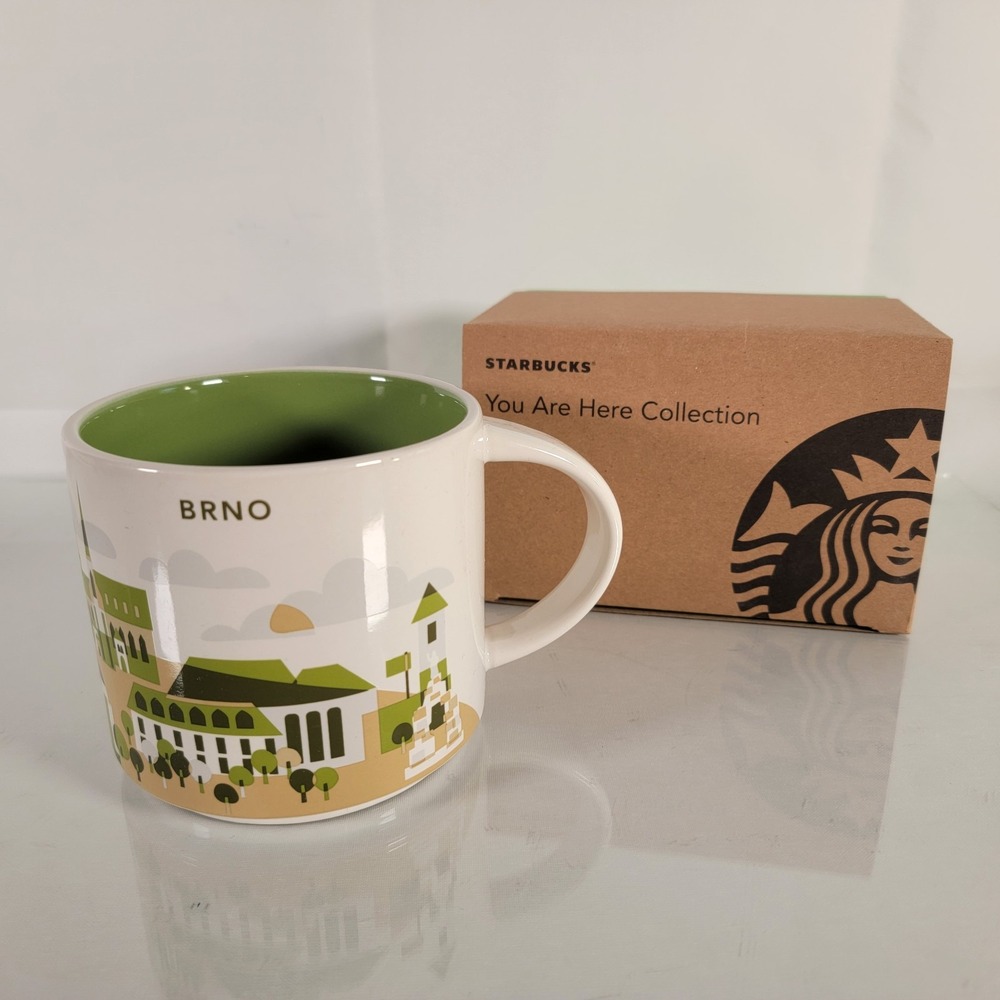 Starbucks City Mug Cup You are here Series YAH Brno Czech Republic 14oz NEW